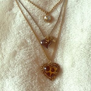 Betsey Johnson triple layered necklace